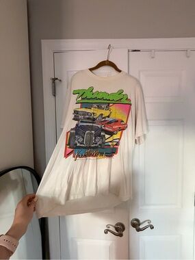 Vintage-Style Graphic Tee with Retro Car Print